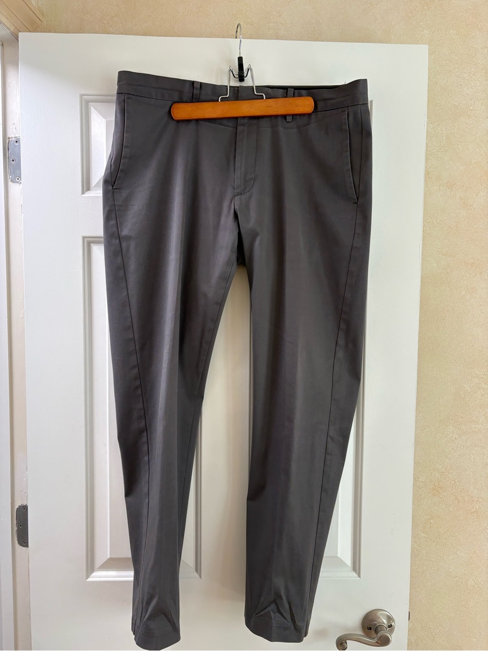 DKNY Men's Charcoal Gray Dress Pants - Slim Tailored Style